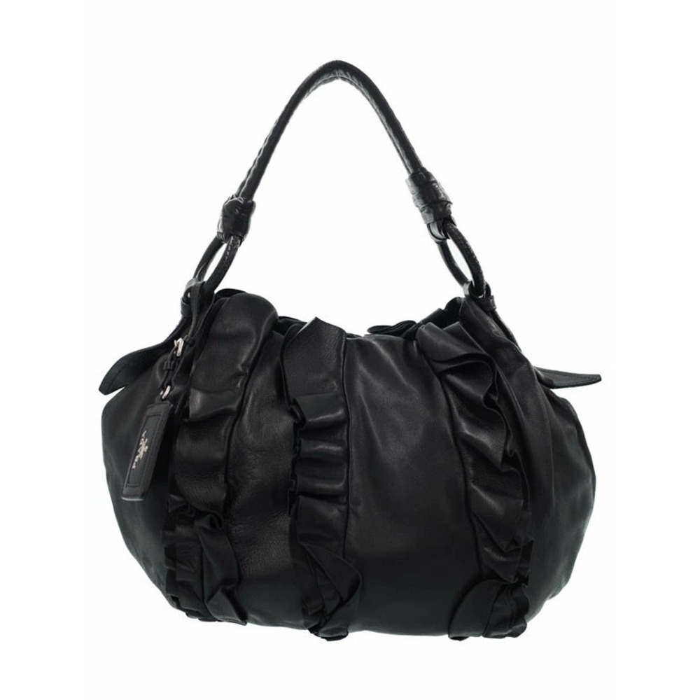 Prada Frill One Shoulder Hobo Bag Shoulder - Picture 1 of 9